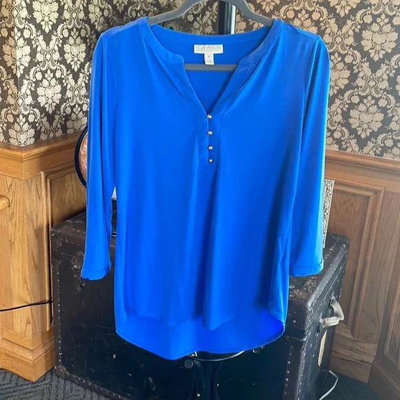 Dana Buchman | Tops | Royal Blue Dress Shirt Small | Poshmark